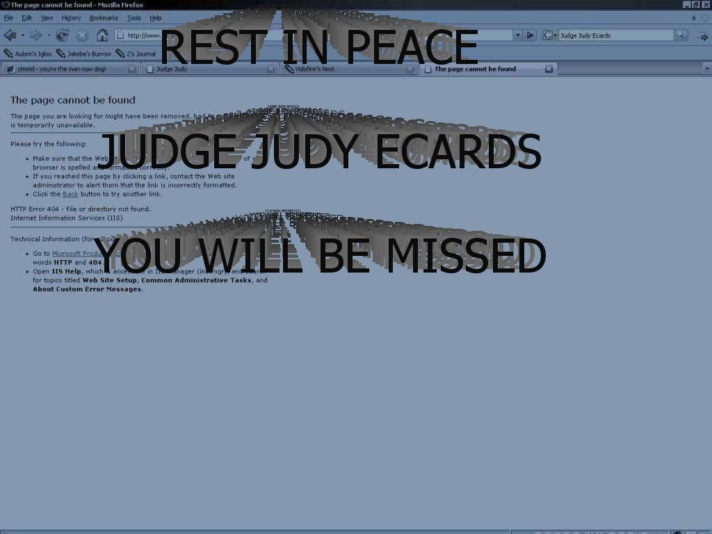 judgejudyecardsdied