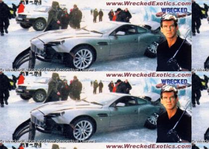 Bond wrecked his car