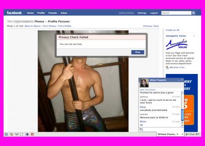 Facebook doesn't let me see my gay friend's pics. :(