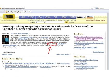 Johnny Depp is a hater.