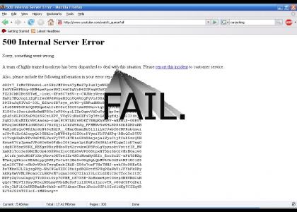 You tube fails