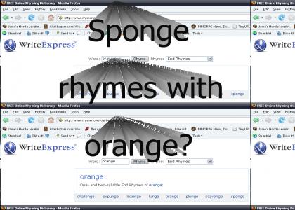 Orange rhymes with...!