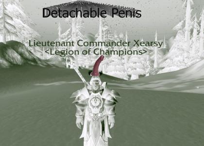 Xearsy wears his detachable penis as a hat