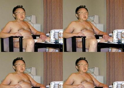Kim Jong-IL living it whitetrash style