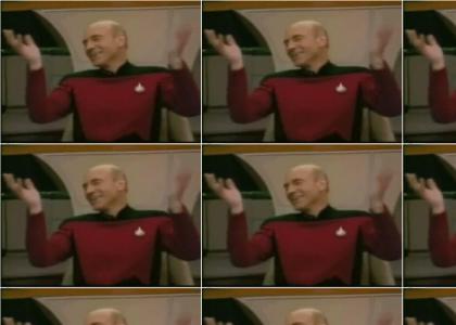 Picard is having a wonderful....dance?