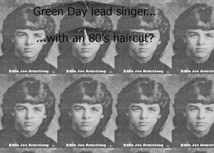 Billie Joe with an 80's haircut?!
