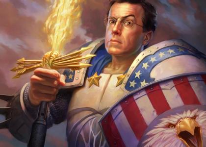Epic Painting of Stephen Colbert with Epic Music