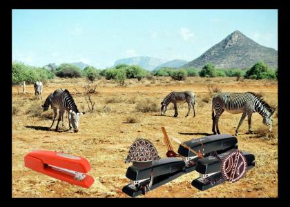 Stapler Runs Into a Maasai Hunting Party on the Plains of Kenya