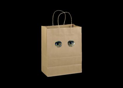 Brown Paper Bag has eyes