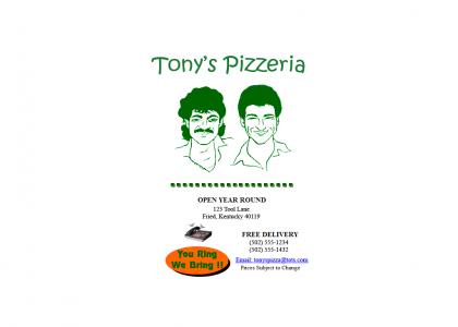 Tony (toolofthesystem) owns a pizza shop!