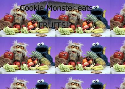 Cookie Monster eats Fruits!?