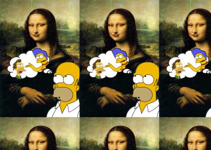 Homer Simpson Ponders the Mona Lisa - Braces