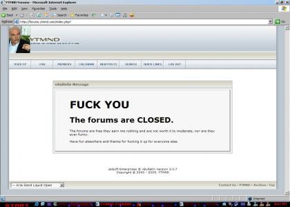 YTMND FORUMS CLOSED AGAIN