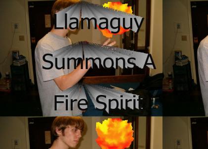 LlamaGuy Summons A Fire Spirit