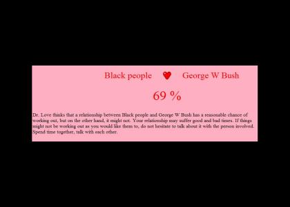 George Bush has a 69 with black people
