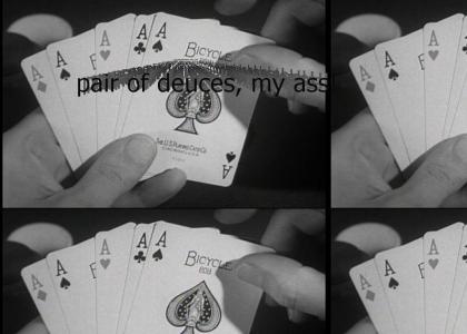 W.C. Fields plays some poker