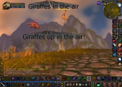 Giraffes in the air! (with 100% more WoW)