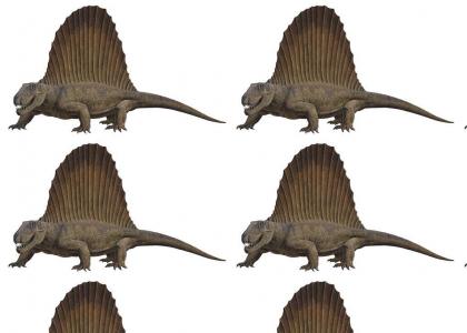 Prehistoric Dimetrodon talks shit about the longnecks