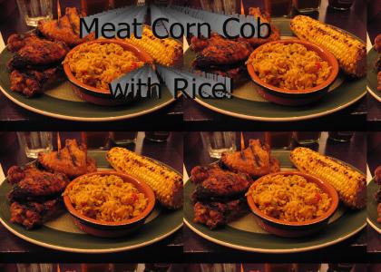 Meat Corn Cob with Rice