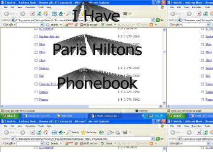 I have Paris Hiltons Phonebook!
