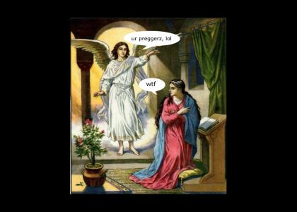 Angel Gabriel talks to Mary