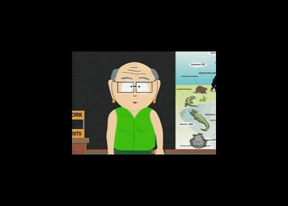 Mr Garrison teaches Evolution