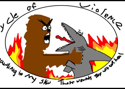 wookiee vs shark!