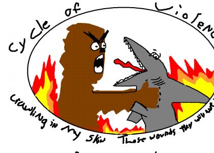 wookiee vs shark!