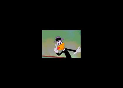 Daffy Duck panics (bebubebudeduh)
