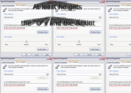 Microsoft Sam can't understand the owlz