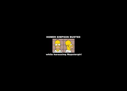 Homer harassing stripper