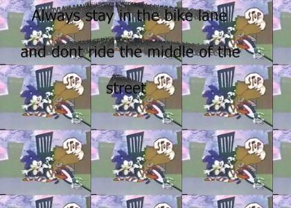 Sonic gives Tails advice on the bicycle safety (AoStH)