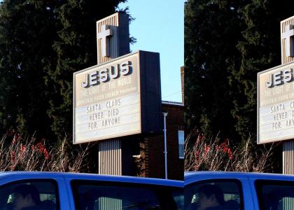 Church sign sticks it to santa