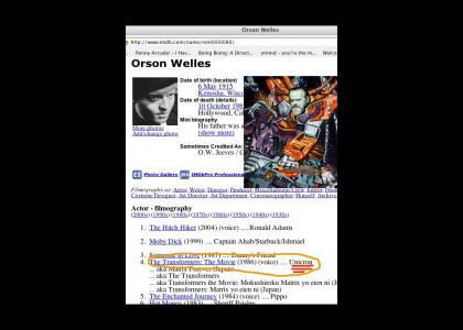 Orson Welles is UNICRON?!