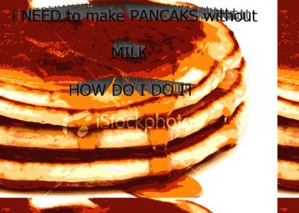 help me how do i make pancakes without milk