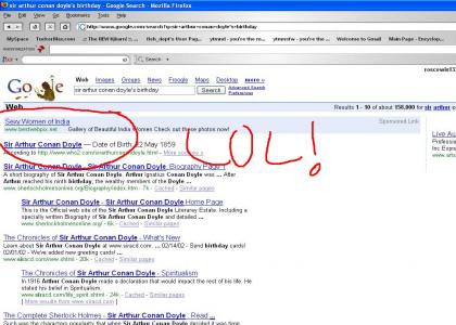sir arthur conan doyle's birthday is sexy