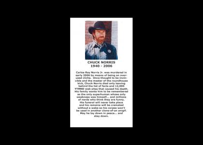 Chuck Norris' Obituary