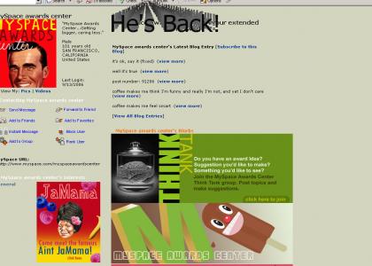 Myspace Award Center is BACK!