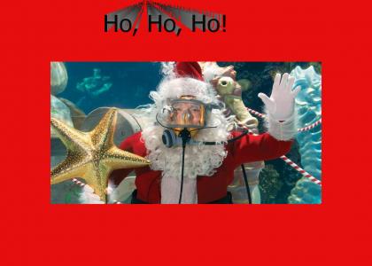 Santa makes an underwater appearance