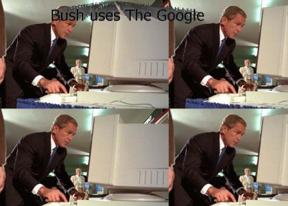 Bush at computer