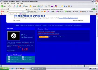 OMG!! Secret Nazi on youtube!!!