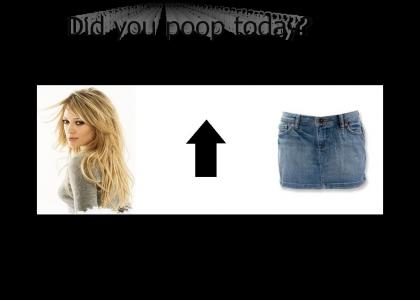 Hilary Duff up skirt