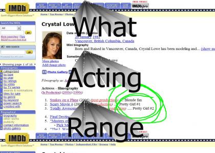 Crystal Lowe Shows Versatility