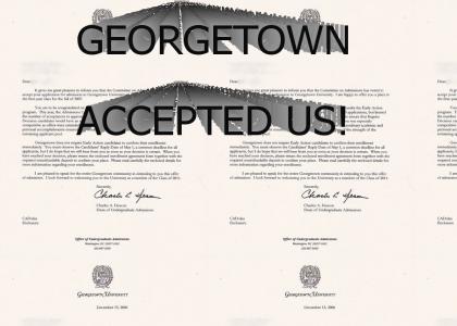 What?! You didn't get into Georgetown?! A pity.