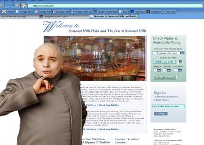 Dr. Evil Promotes Online Hotel Companies