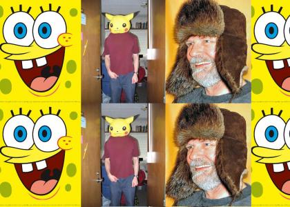 Spongebob, Pikachu, and a Russian