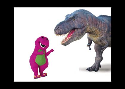 T-Rex Vs. Barney