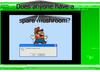 Mario is stuck in Windows Media Player!--oh snap!
