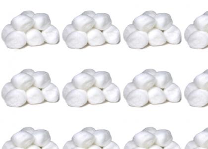 i will take these cotton balls from you with my hand
