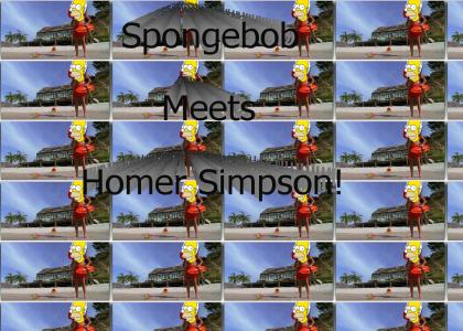 Spongebob meets Homer Simpson